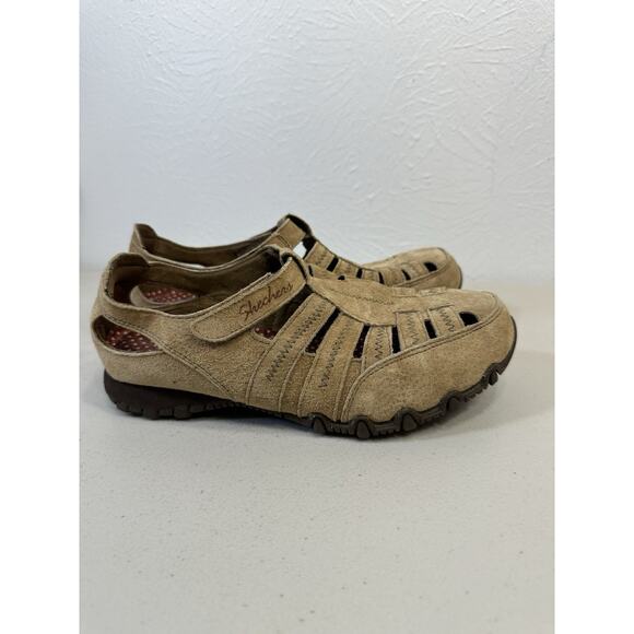 Skechers Open Air Active Outdoor Beige Tan Suede Leather Shoes Womens US Size 6 - Picture 3 of 8